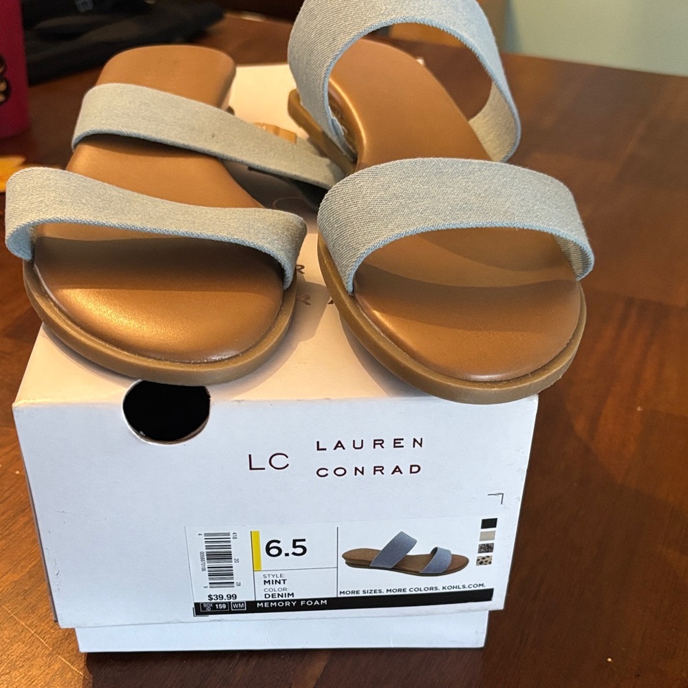 NWT LC Lauren Conrad Women's Light Blue Sandals